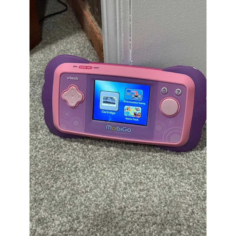 VTech MobiGo Touch Learning System Handheld Game Console Purple Pink